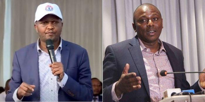 Collage image of Moses Kuria and Kimani Ichung'wah.